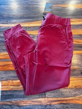 Maroon Stretch Jogger Pants